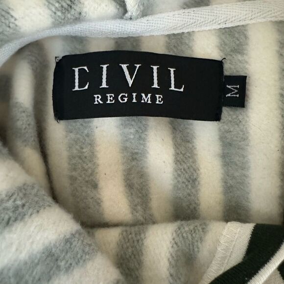Civil Regime Embroidered Tunic Length Hooded Pullover - Picture 7 of 8